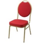 chaise de reception molton rouge